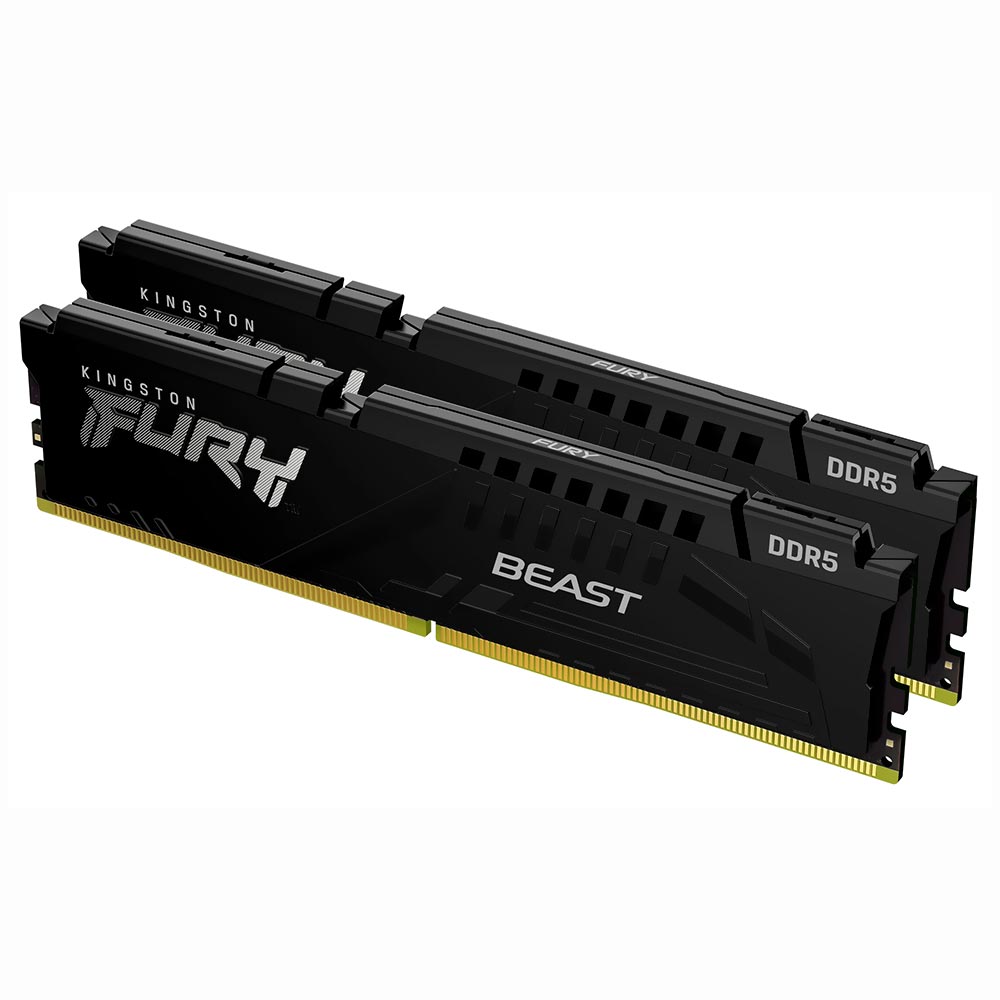 Memória RAM Kingston Fury Beast DDR5 16GB (2x8GB) 5600MHz - Preto (KF556C40BBK2-16)