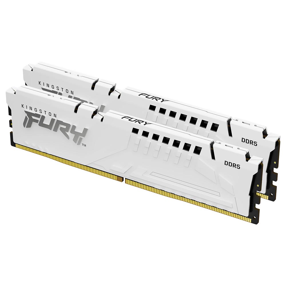 Memória RAM Kingston Fury Beast DDR5 32GB (2x16GB) 6000MHz - Branco (KF560C40BWK2-32)