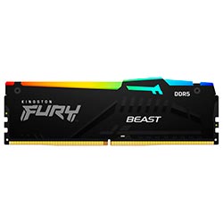Memória RAM Kingston Fury Beast DDR5 8GB 5200MHz RGB - Preto (KF552C40BBA-8) (OEM)