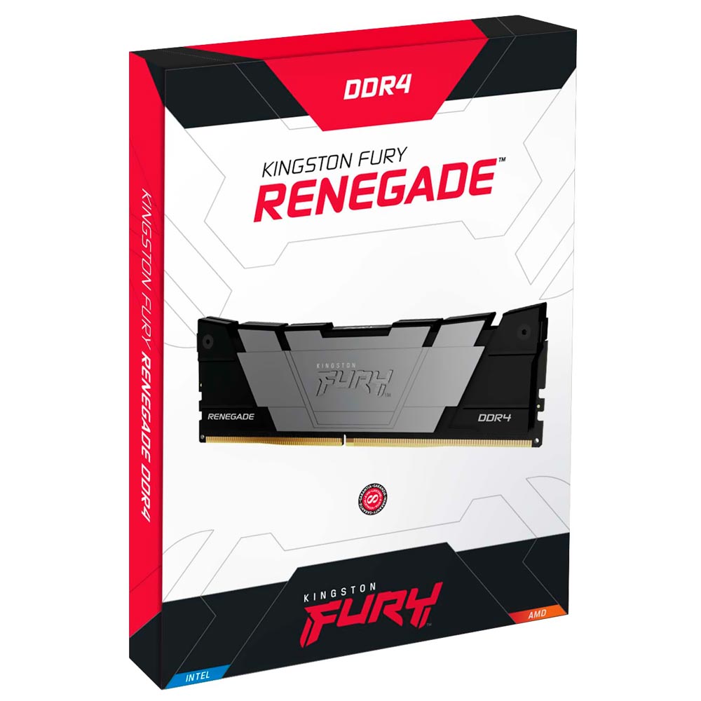 Memória RAM Kingston Fury Renegade DDR4 16GB 3600MHz - Preto (KF436C16RB12/16)