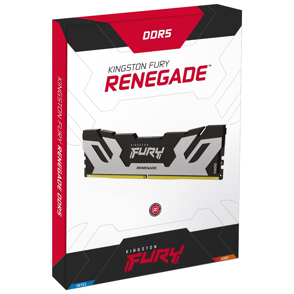 Memória RAM Kingston Fury Renegade DDR5 16GB 7200MHz - Prata / Preto (KF572C38RS-16)