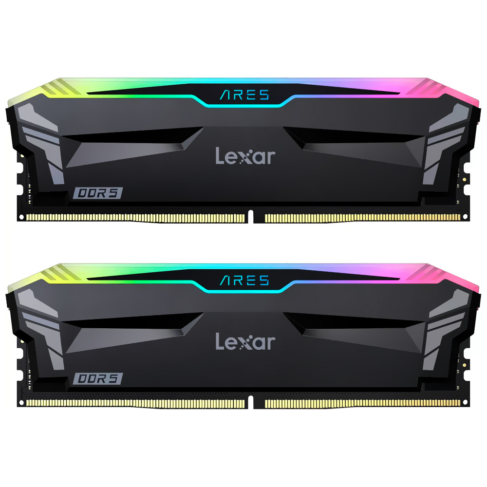Memória RAM Lexar Ares DDR5 32GB (2x16GB) 5600MHz RGB - Preto (LD5AU016G-R5600GDGA)