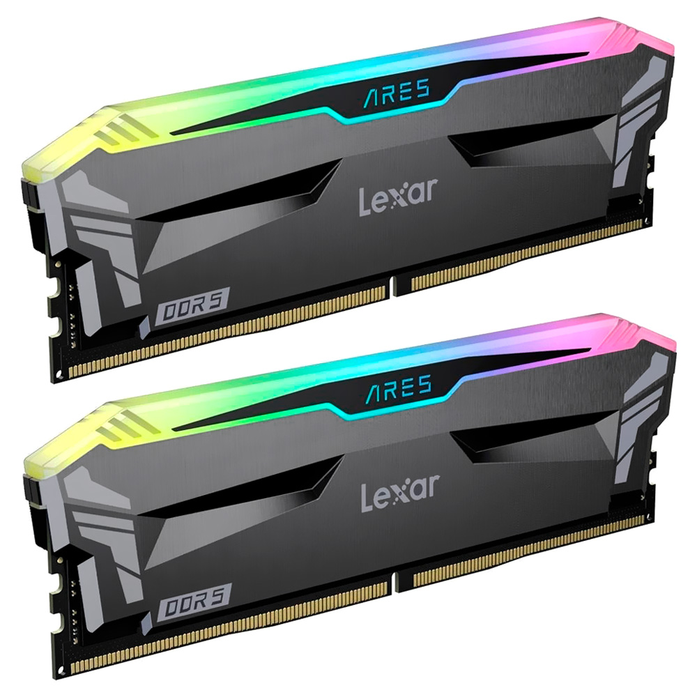 Memória RAM Lexar Ares DDR5 32GB (2X16GB) 6000Hz RGB - Preto (LD5BU016G-R6000GDLA)