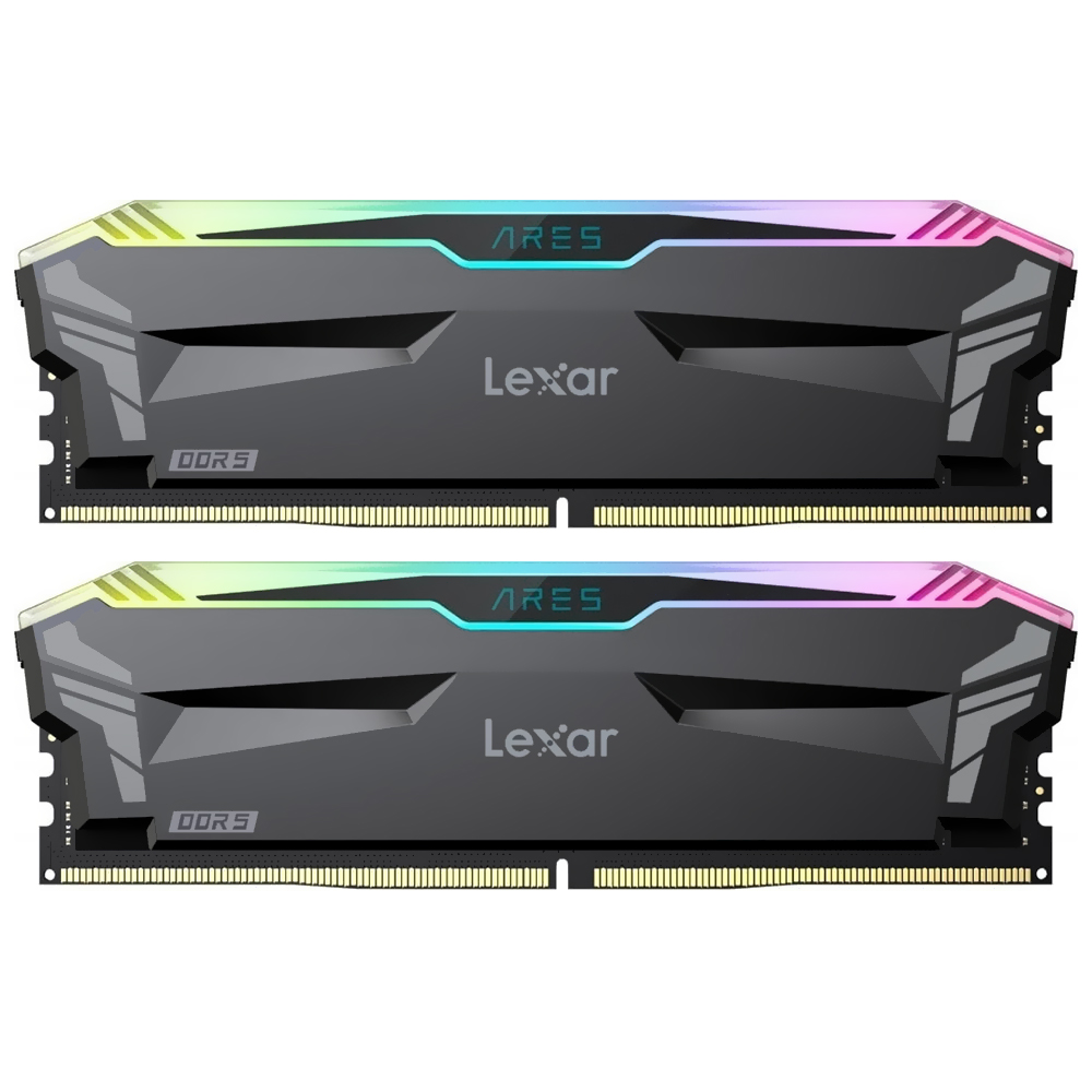 Memória RAM Lexar Ares DDR5 32GB (2x16GB) 6800MHz RGB - Preto (LD5U16G68C34LA-RGD)