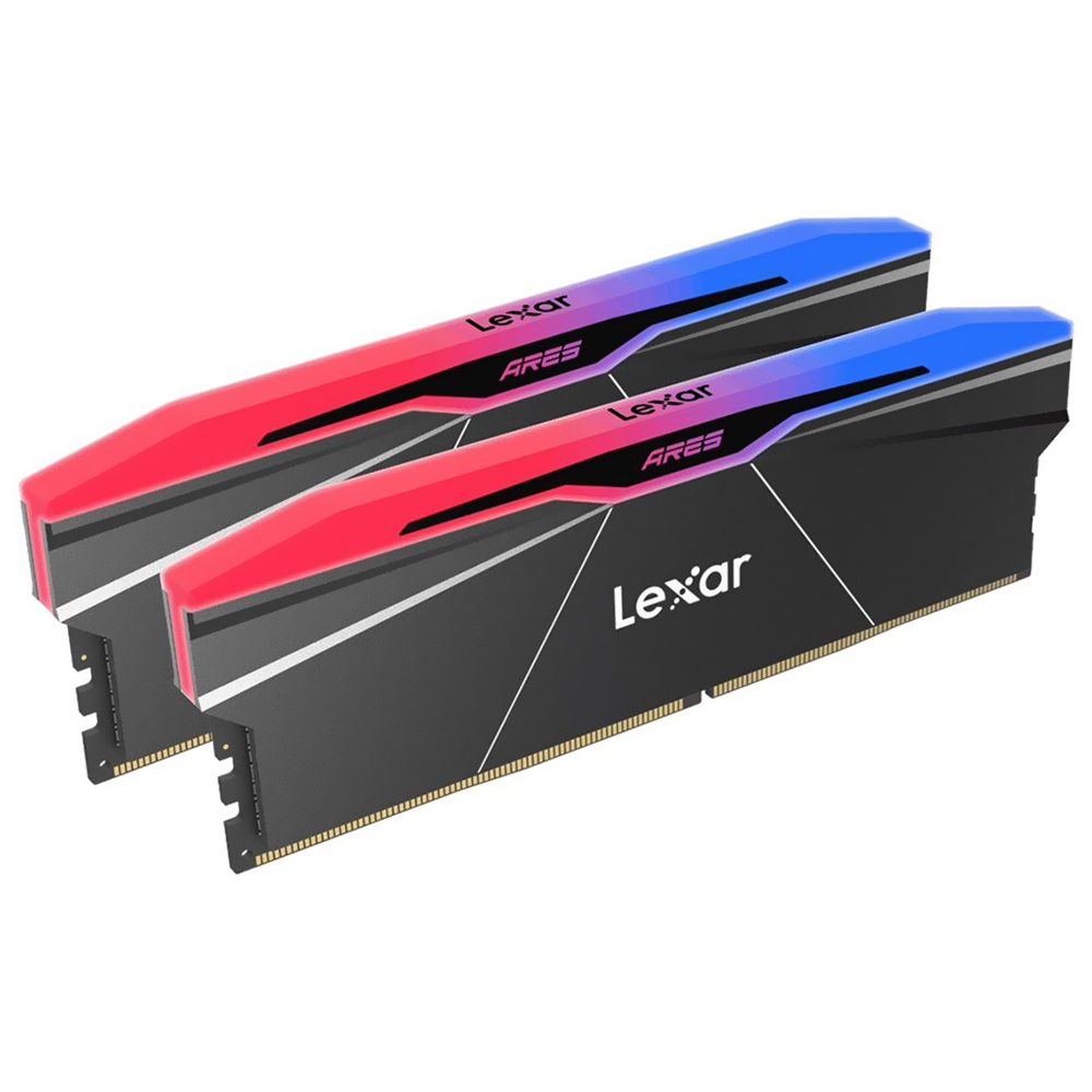 Memória RAM Lexar Ares DDR5 32GB (2x16GB) 7600MHz RGB - Preto (LD5U16G76C36BR-RGD)
