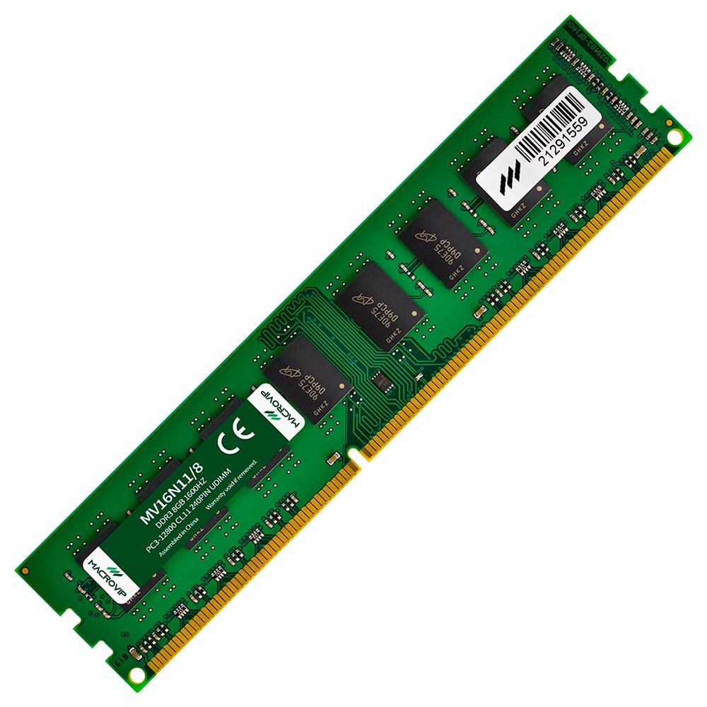 Memória RAM Macrovip DDR3 8GB 1600MHz - MV16N11/8