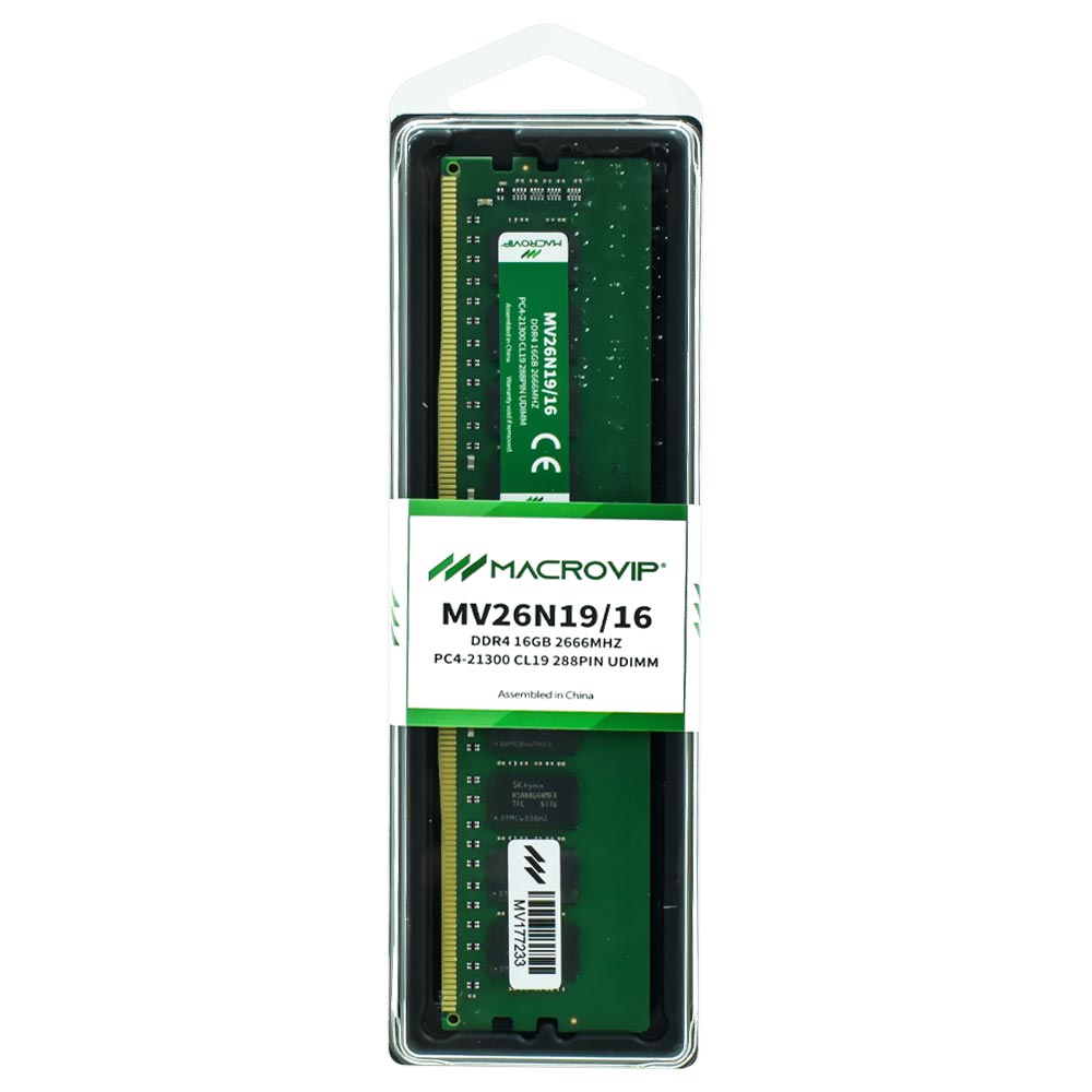 Memória RAM Macrovip DDR4 16GB 2666MHz - MV26N19/16