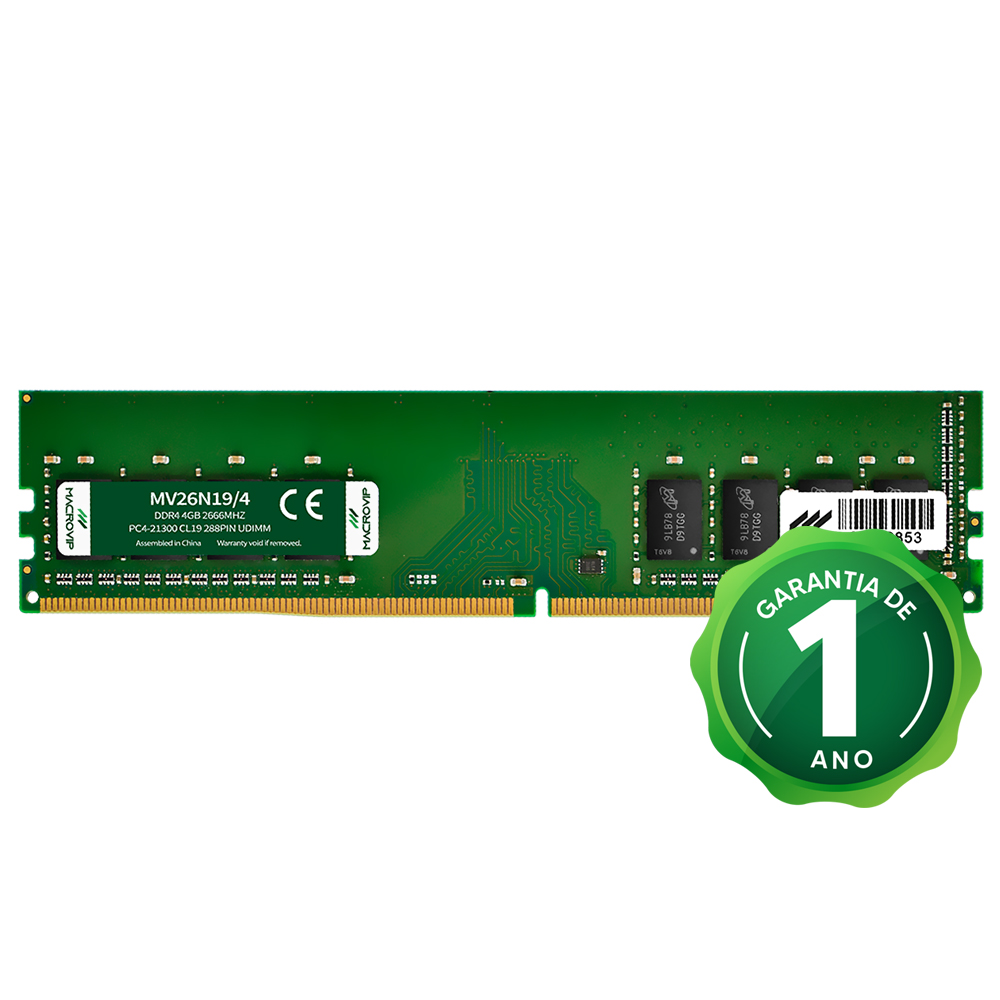 Memória RAM Macrovip DDR4 4GB 2666MHz - MV26N19/4 