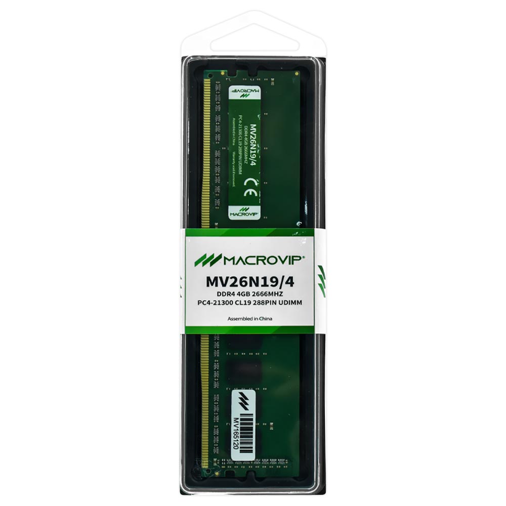 Memória RAM Macrovip DDR4 4GB 2666MHz - MV26N19/4 