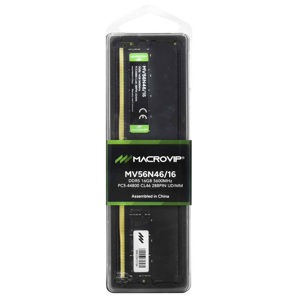 Memória RAM Macrovip DDR5 16GB 5600MHz - MV56N46/16