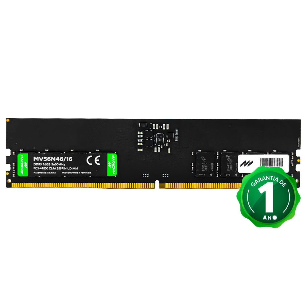 Memória RAM Macrovip DDR5 16GB 5600MHz - MV56N46/16