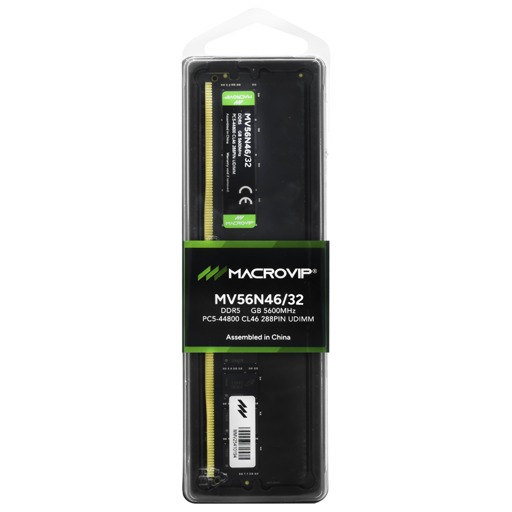 Memória RAM Macrovip DDR5 32GB 5600MHz - MV56N46/32