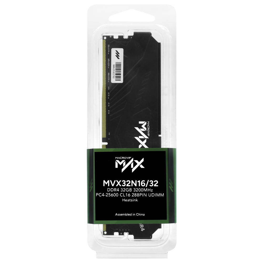 Memória RAM Macrovip Max DDR4 32GB 3200MHz - MVX32N16/32