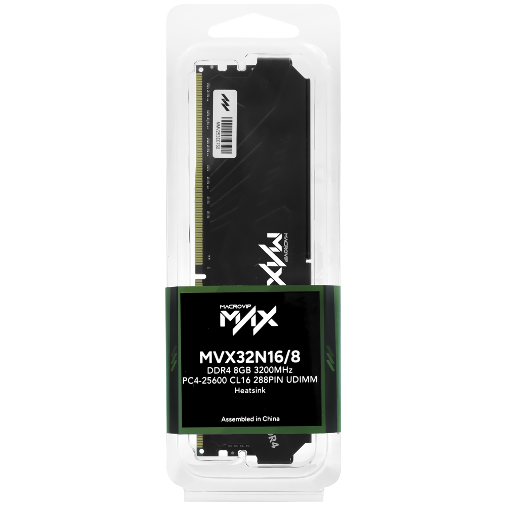 Memória RAM Macrovip Max DDR4 8GB 3200MHz - MVX32N16/8