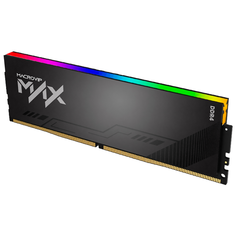 Memória RAM Macrovip Max XMP DDR4 32GB 3600MHz RGB - MVX36N18/32R