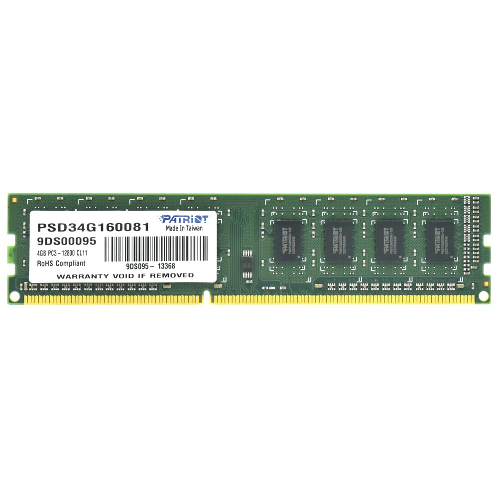 Memória RAM Patriot Signature DDR3 4GB 1600MHz (PSD34G160081)