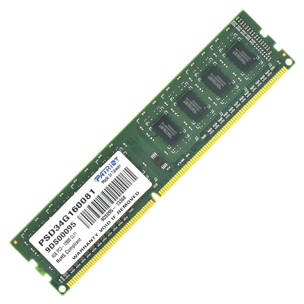 Memória RAM Patriot Signature DDR3 4GB 1600MHz (PSD34G160081)