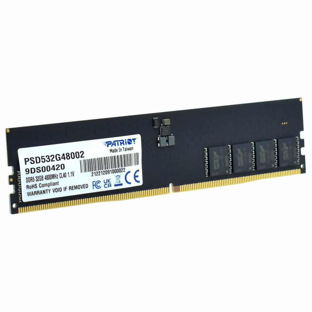 Memória RAM Patriot Signature DDR5 32GB 4800MHz - Preto (PSD532G48002)