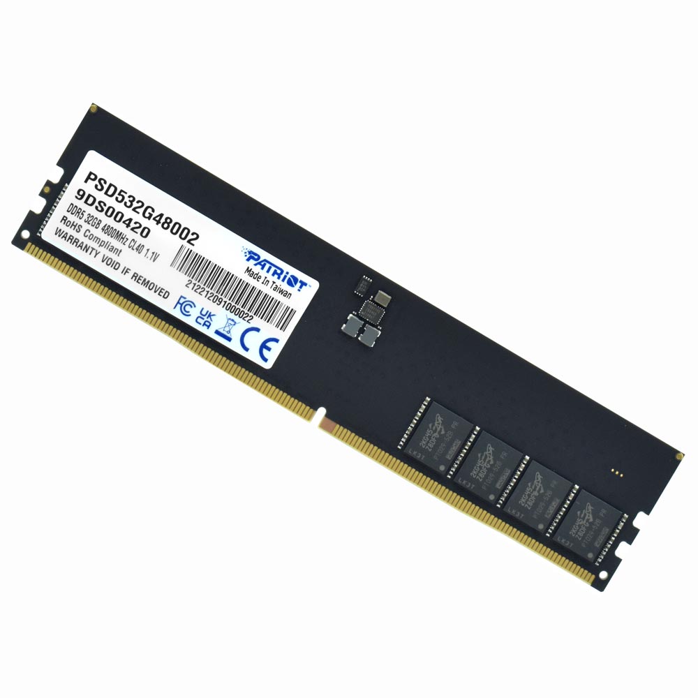 Memória RAM Patriot Signature DDR5 32GB 4800MHz - Preto (PSD532G48002)