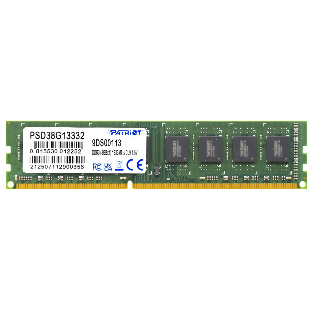 Memória RAM Patriot Signature Line DDR3 8GB 1333MHz - PSD38G13332