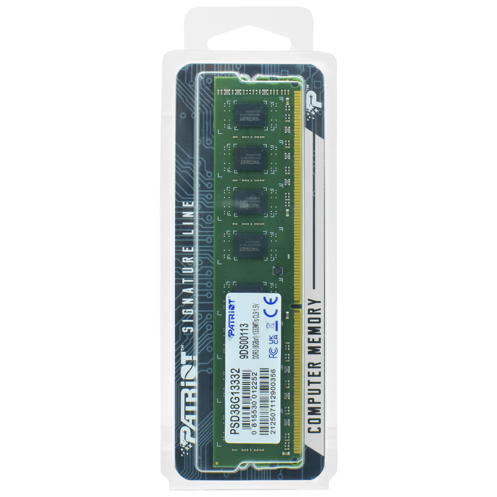 Memória RAM Patriot Signature Line DDR3 8GB 1333MHz - PSD38G13332
