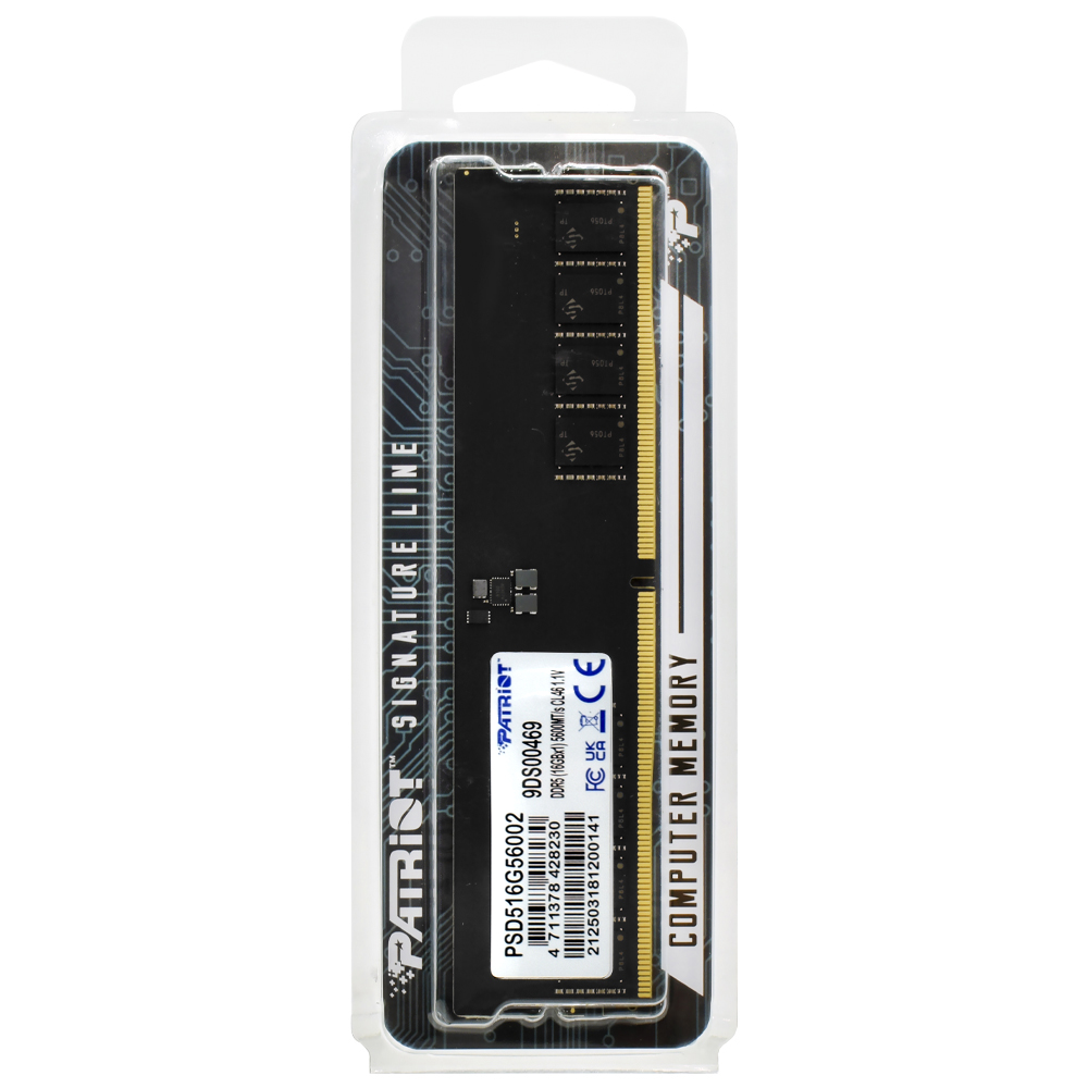 Memória RAM Patriot Signature Line DDR5 16GB 5600MHz - Preto (PSD516G56002)