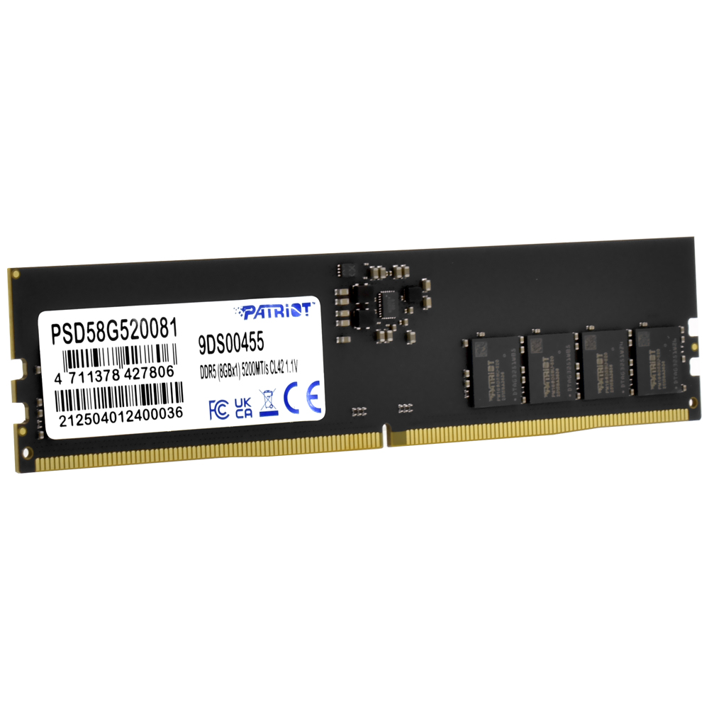 Memória RAM Patriot Signature Line DDR5 8GB 5200MHz - Preto (PSD58G520081)