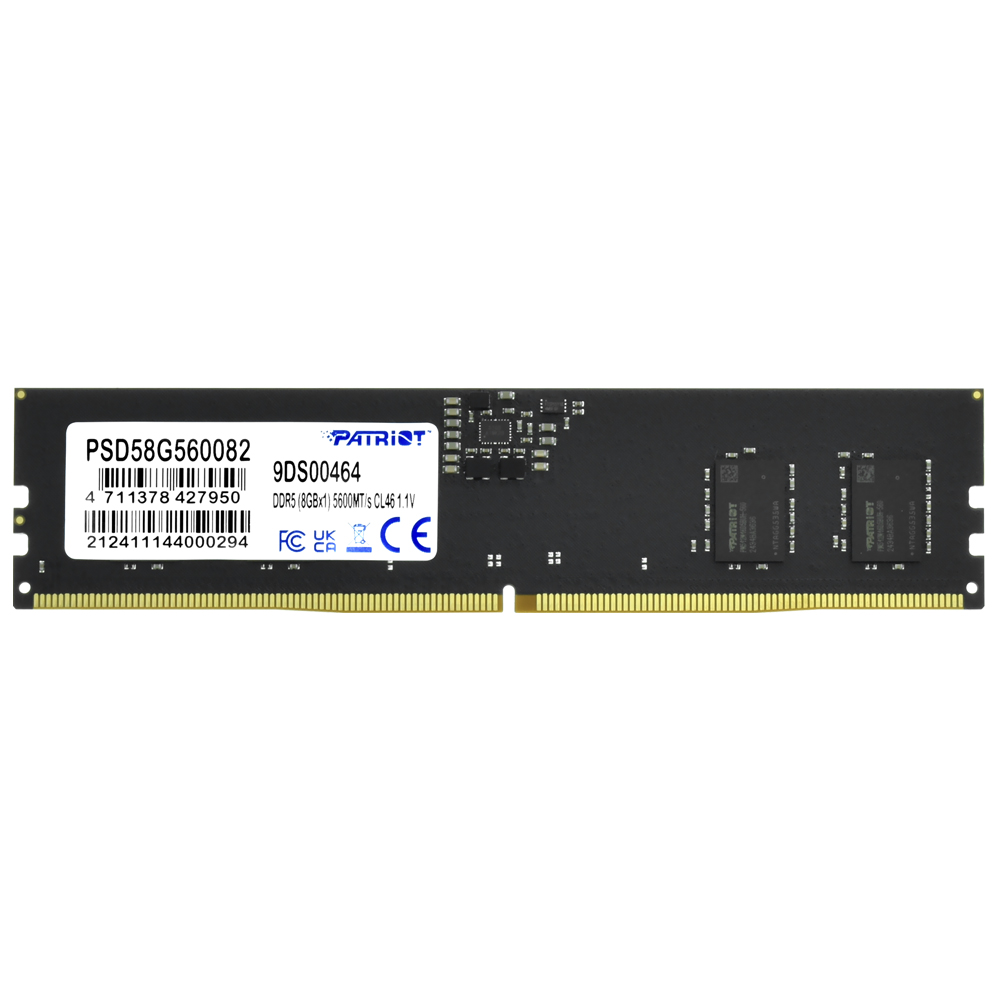 Memória RAM Patriot Signature Line DDR5 8GB 5600MHz - Preto (PSD58G560082)