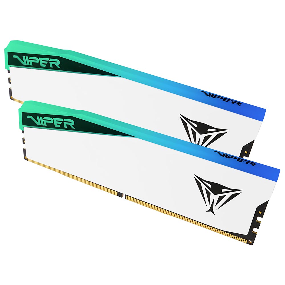 Memória RAM Patriot Viper Elite 5 DDR5 32GB (2x16GB) 7000MHz RGB - Branco (PVER532G70C38KW)