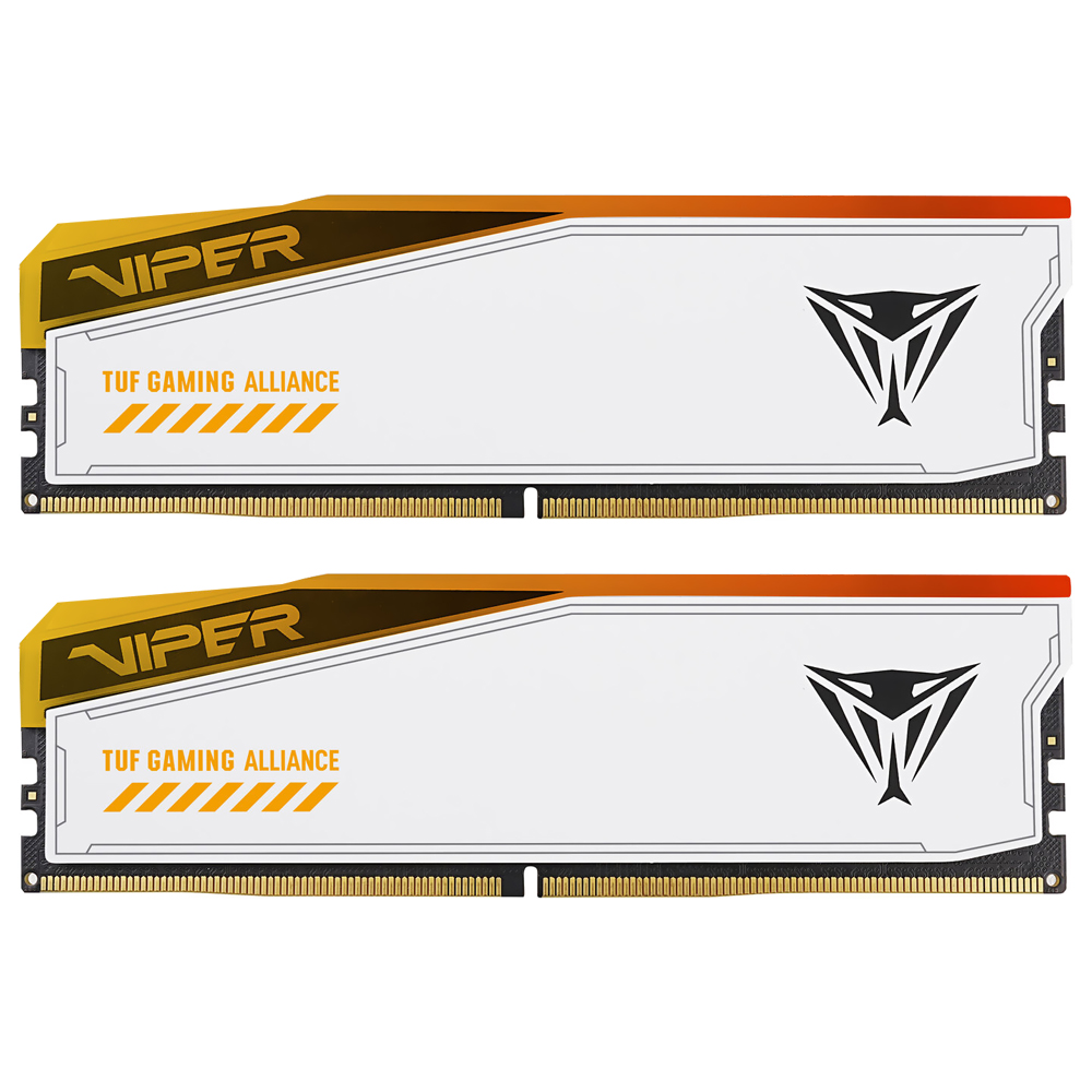 Memória RAM Patriot Viper Elite 5 TUF Gaming Alliance DDR5 32GB (2x16GB) 6600MHz RGB - Branco (PVER532G66C34KT)