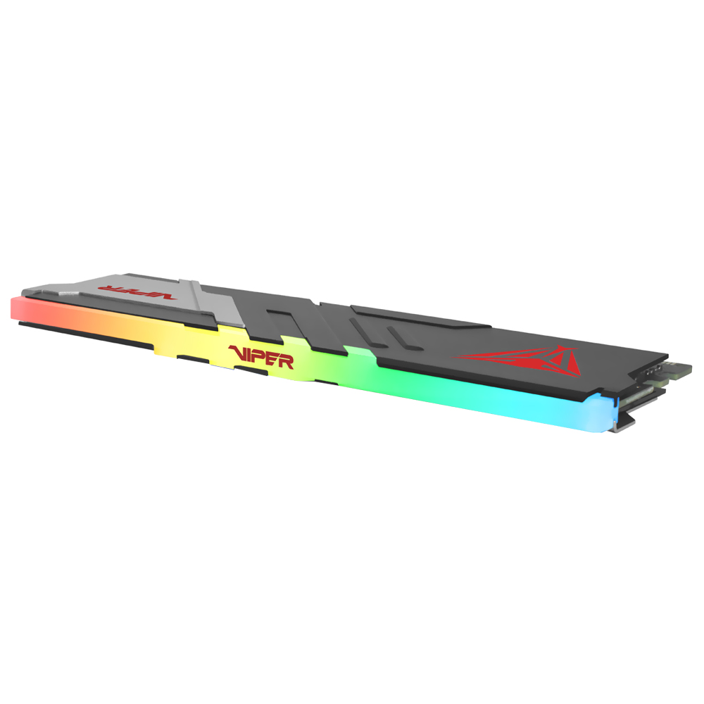 Memória RAM Patriot Viper Venom DDR5 16GB 5200MHz RGB - Preto / Prata (PVVR516G52C36)