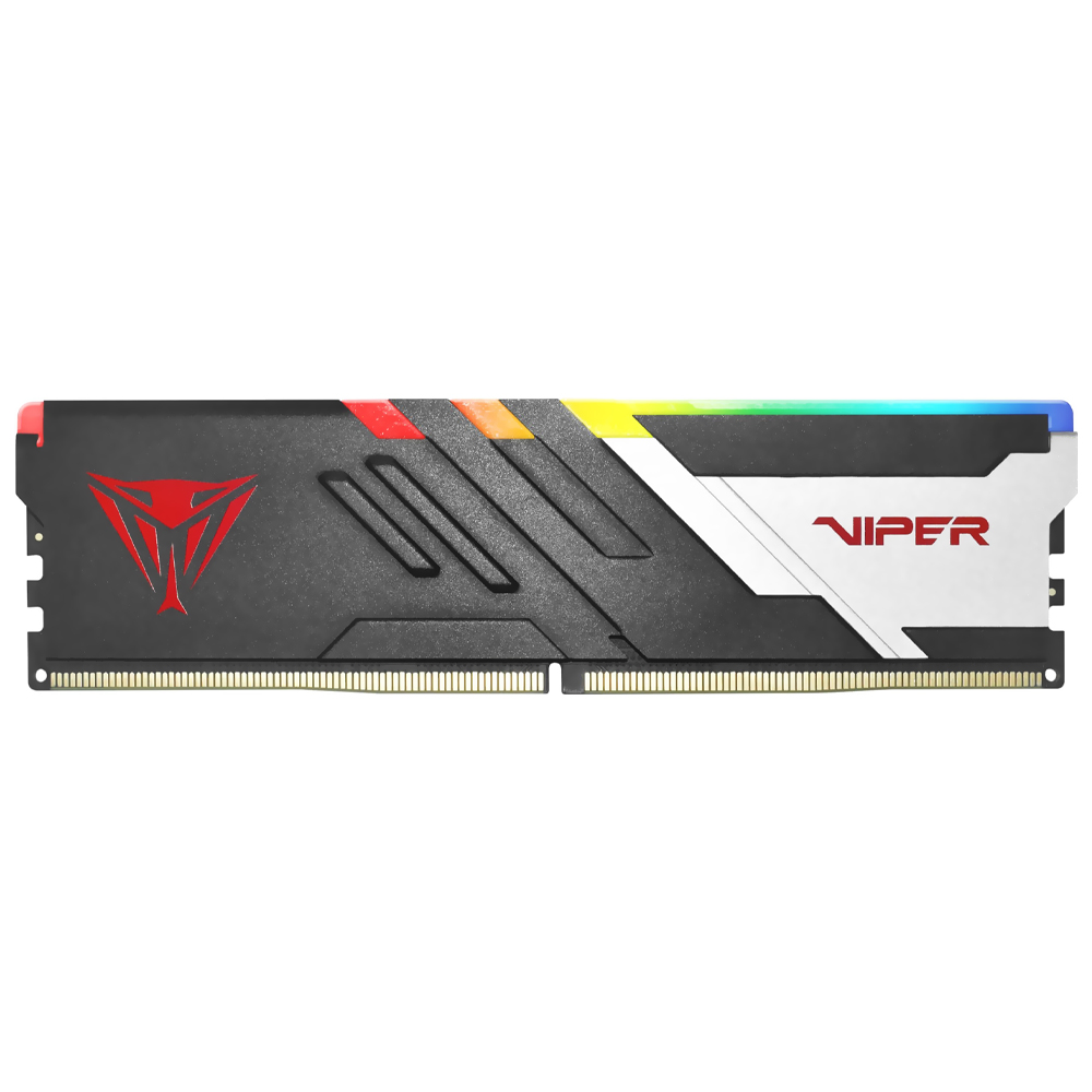 Memória RAM Patriot Viper Venom DDR5 16GB 5200MHz RGB - Preto / Prata (PVVR516G52C36)