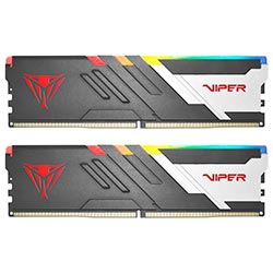 Memória RAM Patriot Viper Venom DDR5 32GB (2x16GB) 6000MHz RGB - Preto / Prata (PVVR532G600C36K)