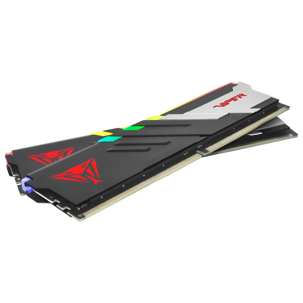 Memória RAM Patriot Viper Venom DDR5 32GB (2x16GB) 6400MHz RGB - Preto / Prata (PVVR532G640C32K)