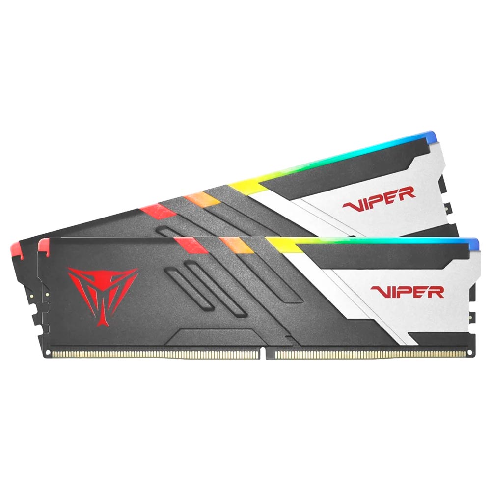 Memória RAM Patriot Viper Venom DDR5 32GB (2x16GB) 7400MHz RGB - Preto / Prata (PVVR532G740C36K)