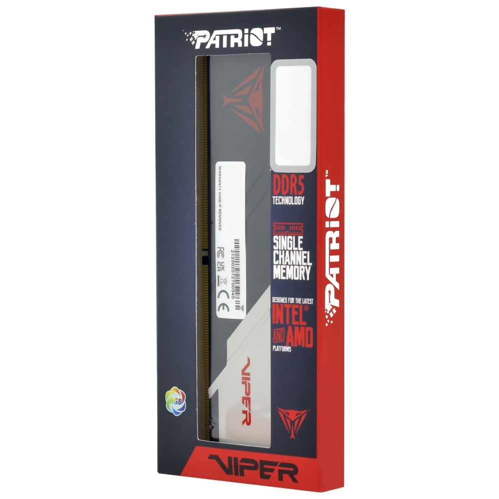 Memória RAM Patriot Viper Venom DDR5 32GB 6000MHz - Preto / Prata (PVV532G60C30)