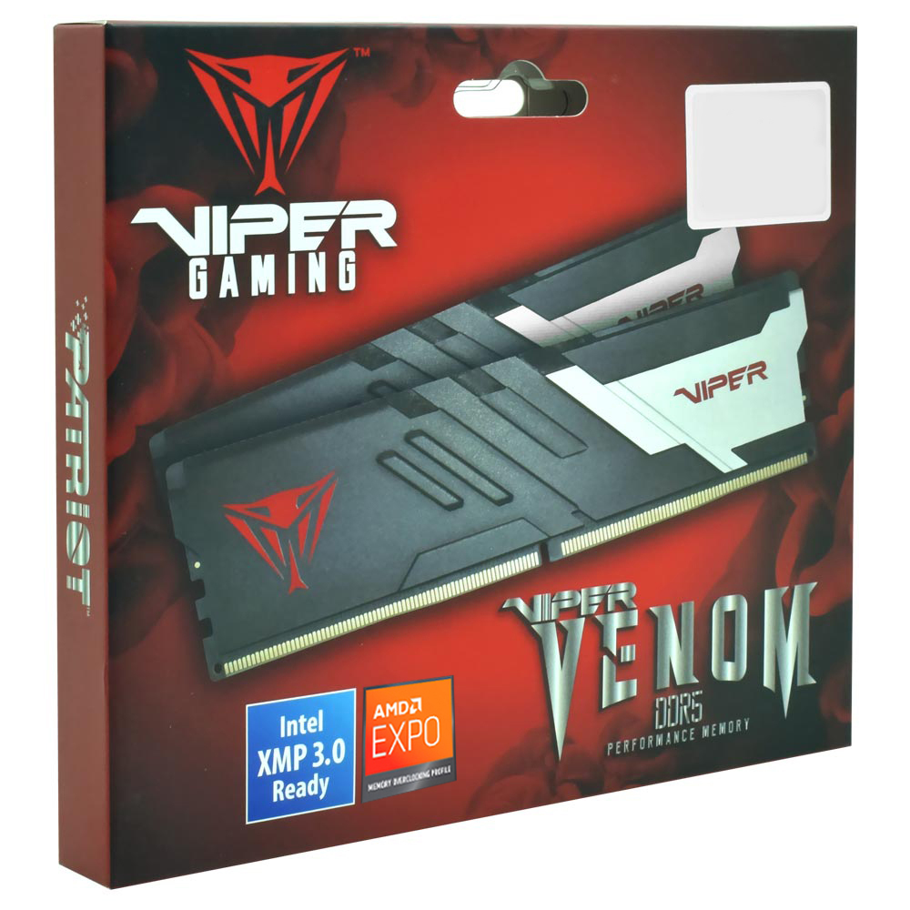 Memória RAM Patriot Viper Venom DDR5 64GB (2x32GB) 6000MHz - Preto / Prata (PVV564G600C36K)