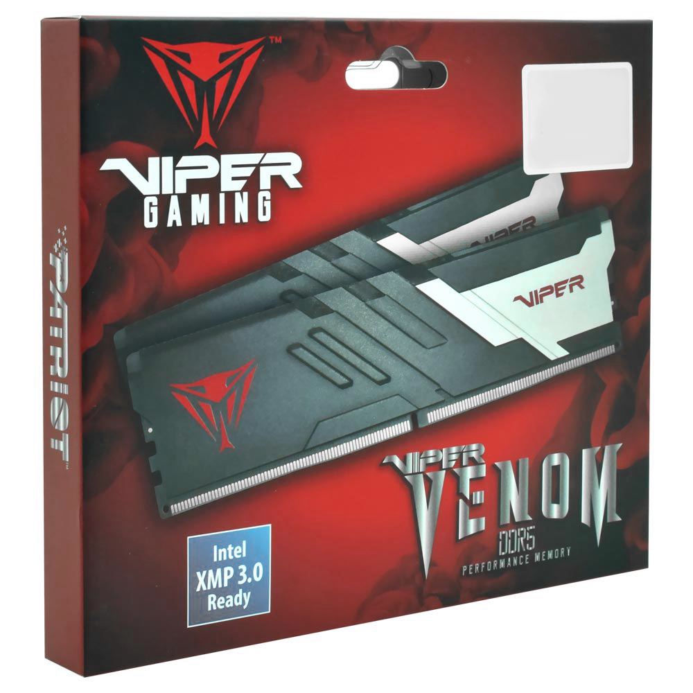 Memória RAM Patriot Viper Venom DDR5 64GB (2x32GB) 6400MHz - Preto / Prata (PVV564G640C32K)