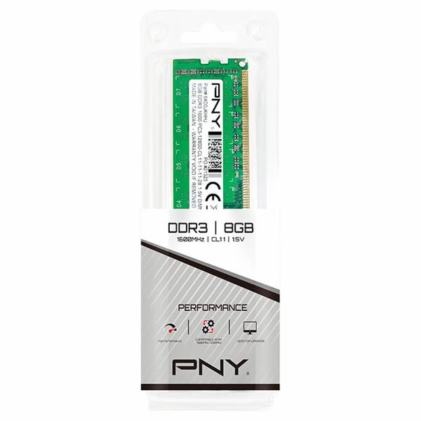 Memória RAM PNY Performance DDR3 8GB 1600MHZ - MD8GSD31600BL