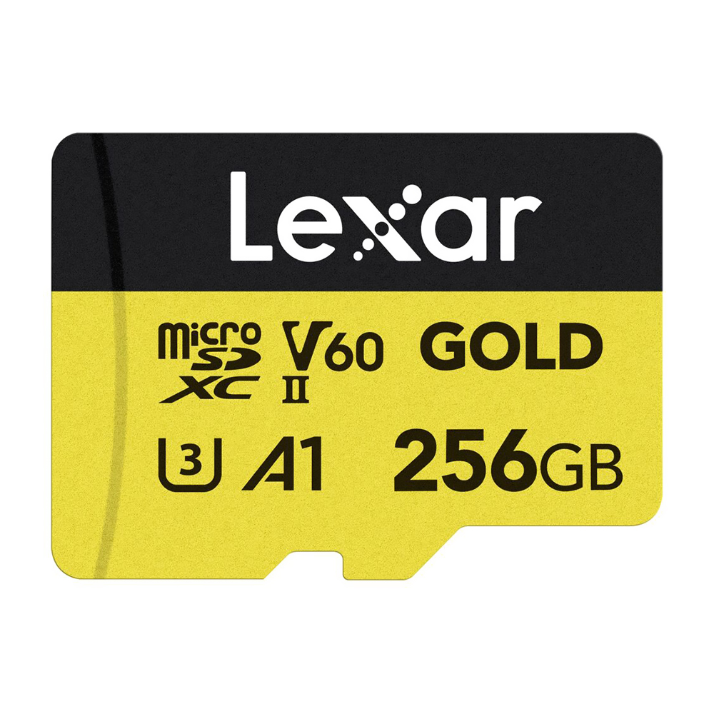 Cartão de Memória Lexar Professional Gold U3 V60 256GB 4K UHD A1 - LMSGOLD256G-BNNNG