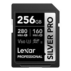 Cartão de Memória Lexar Professional Silver Pro U3 V60 256GB - LSDSIPR256G-BNNNU
