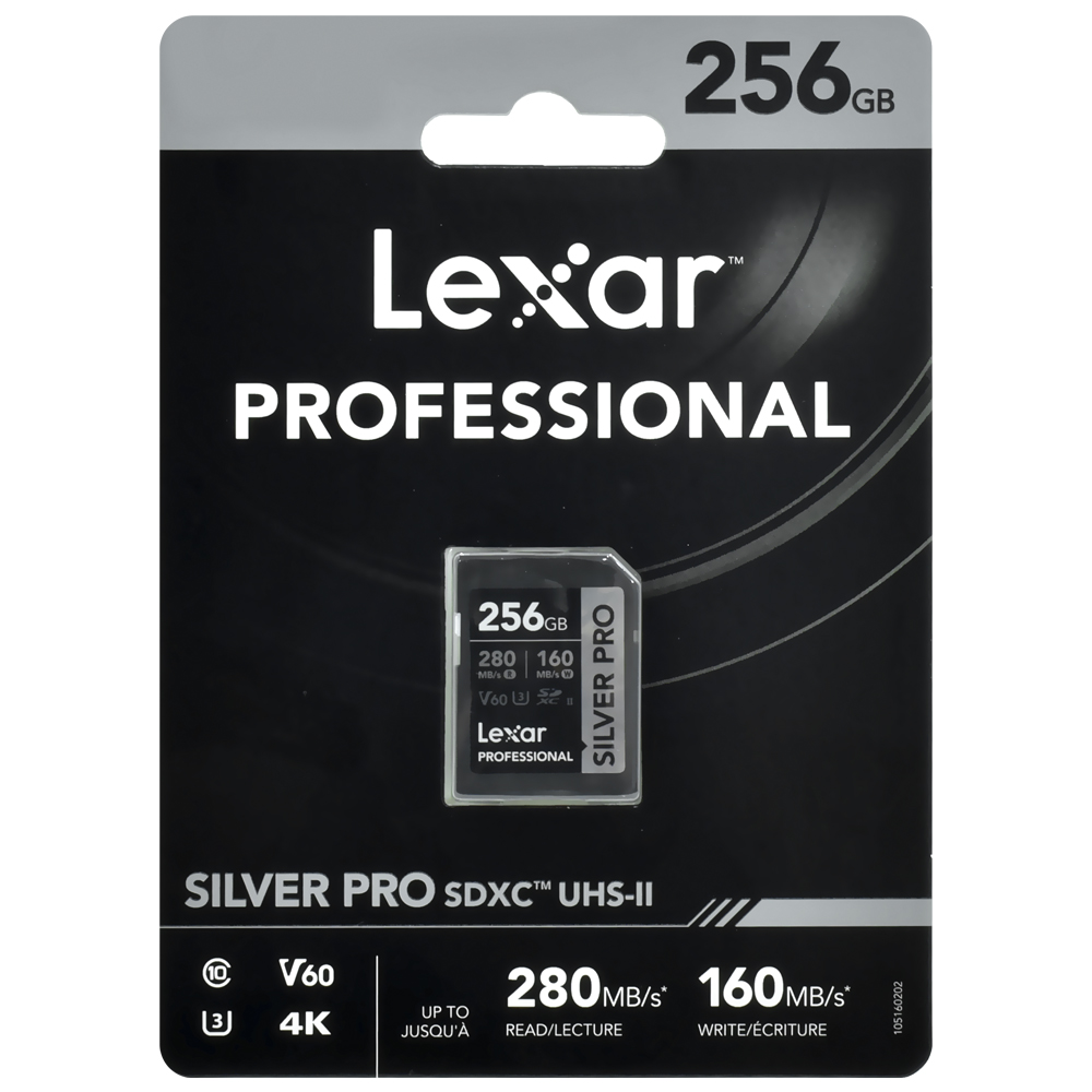 Cartão de Memória Lexar Professional Silver Pro U3 V60 256GB - LSDSIPR256G-BNNNU