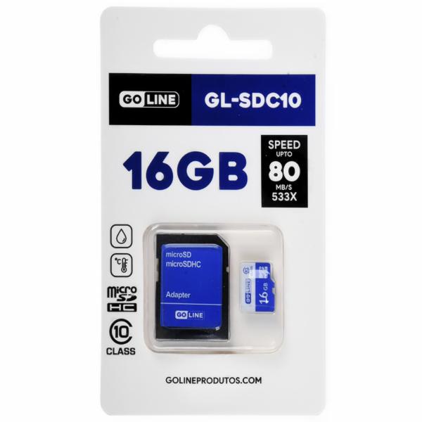 Cartão de Memória Micro SD Goline 16GB Classe 10 