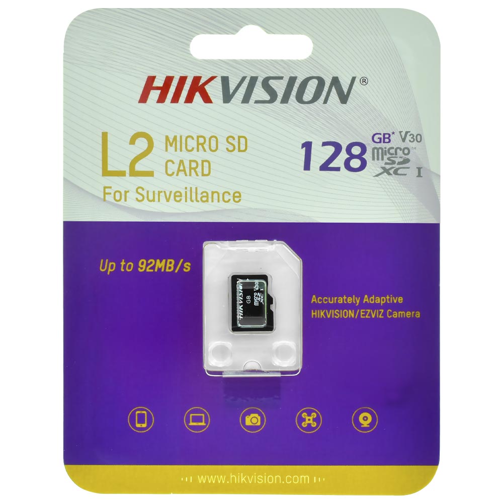Cartão de Memória Micro SD Hikvision 128GB Class 10 - HS-TF-L2