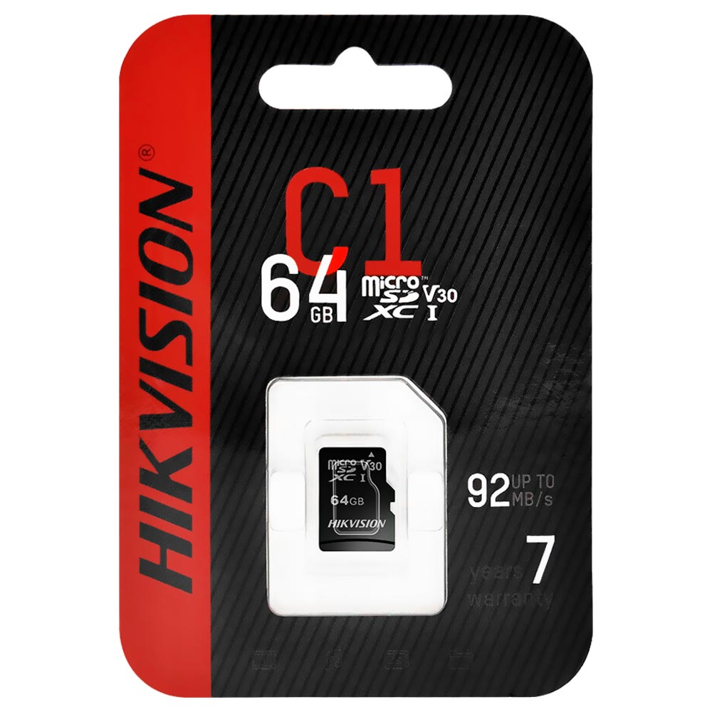 Cartão de Memória Micro SD Hikvision 64GB Class 10 - HS-TF-C1