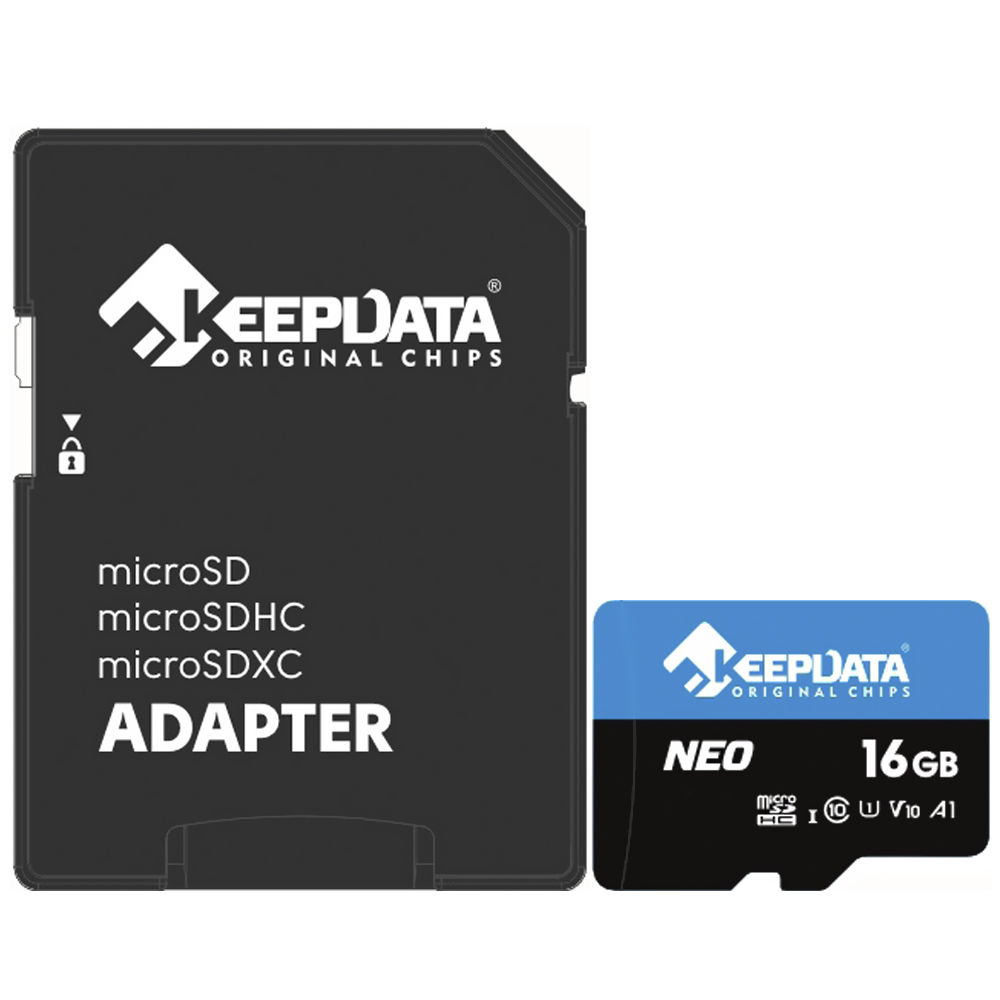 Cartão de Memória Micro SD Keepdata Neo C10 HC I U1 V10 A1 16GB - KDMSDC10U1V10A1/16G