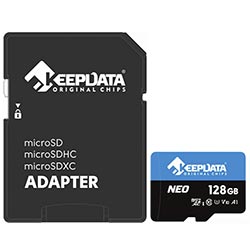 Cartão de Memória Micro SD Keepdata Neo C10 XC I U1 V10 A1 128GB - KDMSDC10U1V10A1/128G