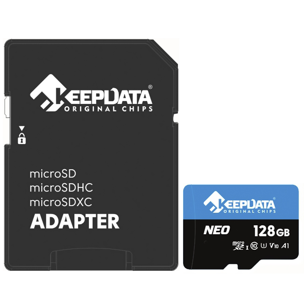 Cartão de Memória Micro SD Keepdata Neo C10 XC I U1 V10 A1 128GB - KDMSDC10U1V10A1/128G