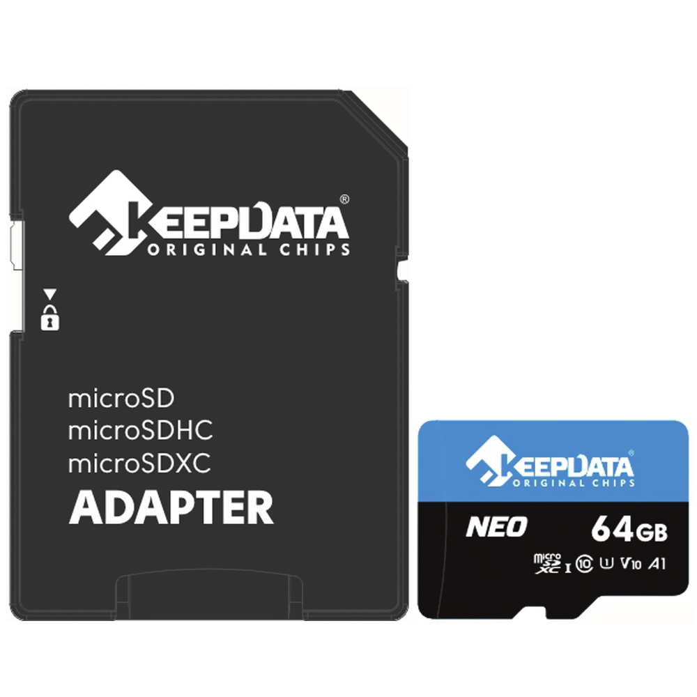 Cartão de Memória Micro SD Keepdata Neo C10 XC I U1 V10 A1 64GB - KDMSDC10U1V10A1/64G