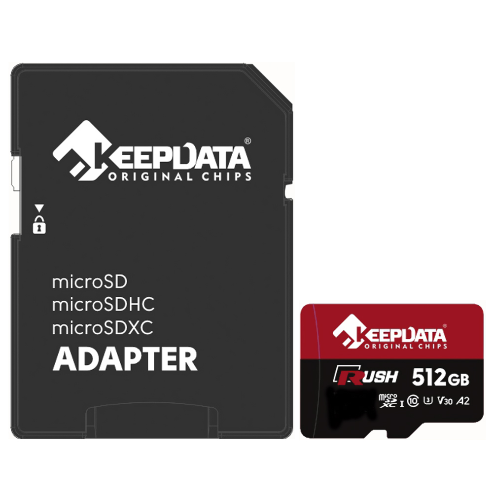 Cartão de Memória Micro SD Keepdata Rush C10 U3 V30 A2 256GB - KDMSDC10U3V30A2/256G